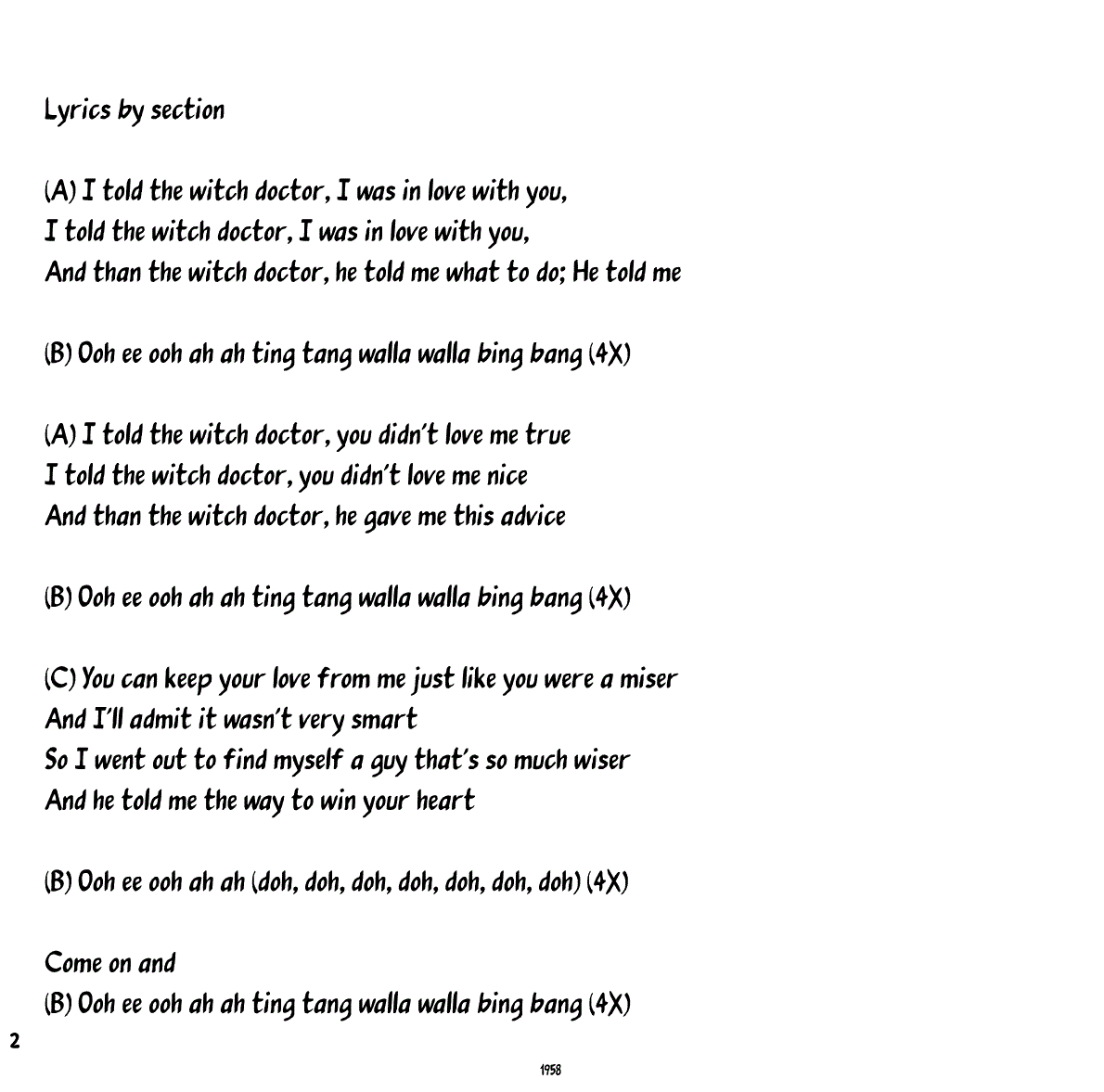 Sheet Music